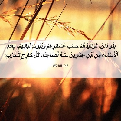 Picture 06 - اَلْعَدَد 1:38 AVD - بَنُو دَانَ، - Bible Verse Picture