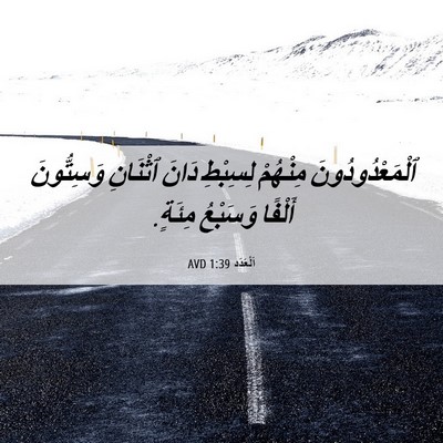 Picture 06 - اَلْعَدَد 1:39 AVD - ٱلْمَعْدُودُونَ مِنْهُمْ - Bible Verse Picture