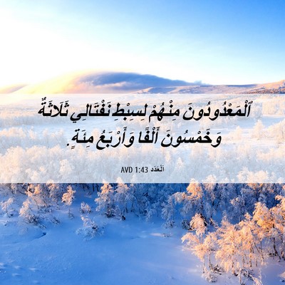Picture 06 - اَلْعَدَد 1:43 AVD - ٱلْمَعْدُودُونَ مِنْهُمْ - Bible Verse Picture