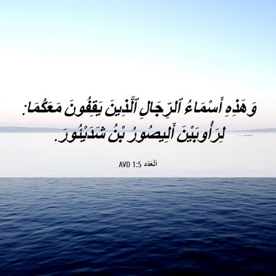 Picture 06 - اَلْعَدَد 1:5 AVD - وَهَذِهِ أَسْمَاءُ - Bible Verse Picture