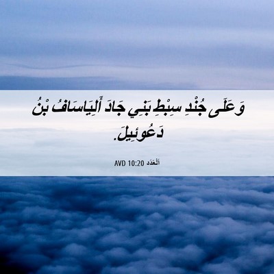 Picture 06 - اَلْعَدَد 10:20 AVD - وَعَلَى جُنْدِ سِبْطِ - Bible Verse Picture