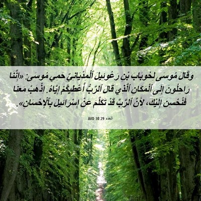 Picture 06 - اَلْعَدَد 10:29 AVD - وَقَالَ مُوسَى لِحُوبَابَ - Bible Verse Picture