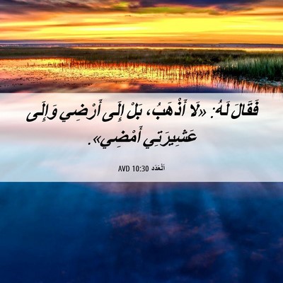 Picture 06 - اَلْعَدَد 10:30 AVD - فَقَالَ لَهُ: «لَا - Bible Verse Picture