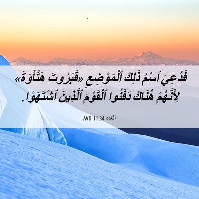 Picture 06 - اَلْعَدَد 11:34 AVD - فَدُعِيَ ٱسْمُ ذَلِكَ - Bible Verse Picture