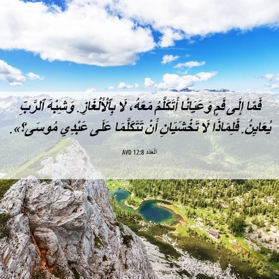 Picture 06 - اَلْعَدَد 12:8 AVD - فَمًا إِلَى فَمٍ - Bible Verse Picture