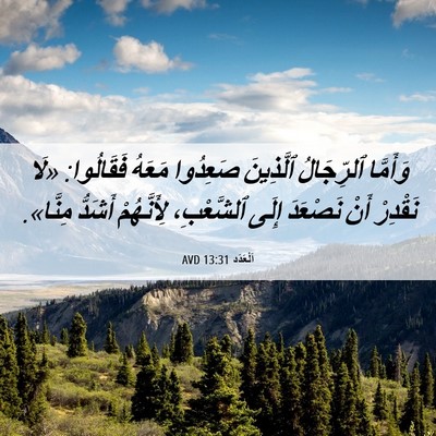 Picture 06 - اَلْعَدَد 13:31 AVD - وَأَمَّا ٱلرِّجَالُ - Bible Verse Picture