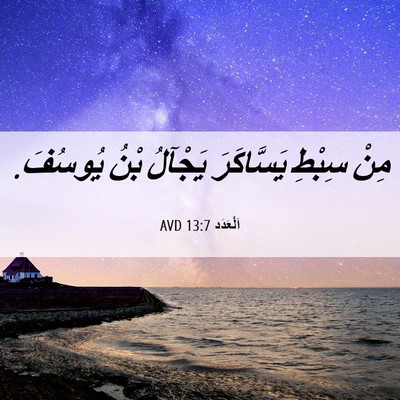 Picture 06 - اَلْعَدَد 13:7 AVD - مِنْ سِبْطِ يَسَّاكَرَ - Bible Verse Picture