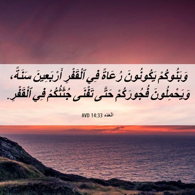 Picture 06 - اَلْعَدَد 14:33 AVD - وَبَنُوكُمْ يَكُونُونَ - Bible Verse Picture
