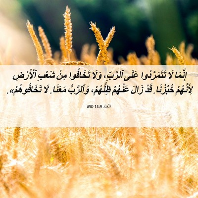 Picture 06 - اَلْعَدَد 14:9 AVD - إِنَّمَا لَا - Bible Verse Picture