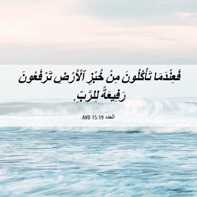 Picture 06 - اَلْعَدَد 15:19 AVD - فَعِنْدَمَا تَأْكُلُونَ - Bible Verse Picture