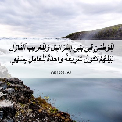 Picture 06 - اَلْعَدَد 15:29 AVD - لِلْوَطَنِيِّ فِي بَنِي - Bible Verse Picture