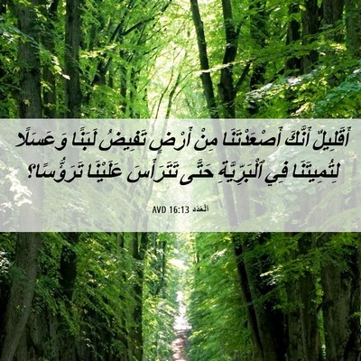 Picture 06 - اَلْعَدَد 16:13 AVD - أَقَلِيلٌ أَنَّكَ - Bible Verse Picture