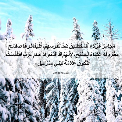 Picture 06 - اَلْعَدَد 16:38 AVD - مَجَامِرَ هَؤُلَاءِ - Bible Verse Picture