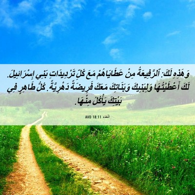 Picture 06 - اَلْعَدَد 18:11 AVD - وَهَذِهِ لَكَ: - Bible Verse Picture