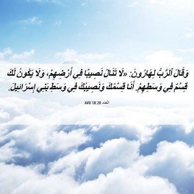 Picture 06 - اَلْعَدَد 18:20 AVD - وَقَالَ ٱلرَّبُّ - Bible Verse Picture