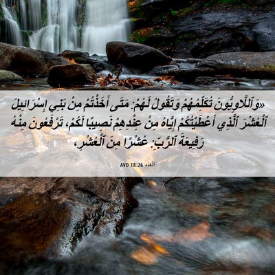 Picture 06 - اَلْعَدَد 18:26 AVD - «وَٱللَّاوِيُّونَ - Bible Verse Picture