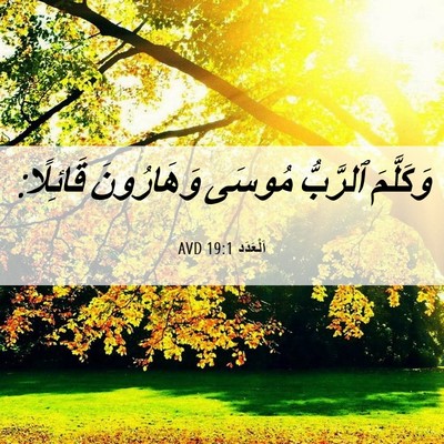 Picture 06 - اَلْعَدَد 19:1 AVD - وَكَلَّمَ ٱلرَّبُّ مُوسَى - Bible Verse Picture