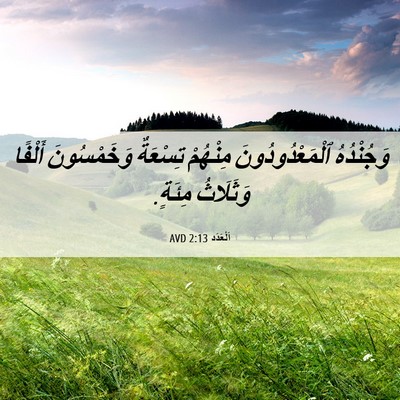 Picture 06 - اَلْعَدَد 2:13 AVD - وَجُنْدُهُ - Bible Verse Picture