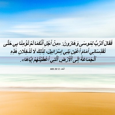 Picture 06 - اَلْعَدَد 20:12 AVD - فَقَالَ ٱلرَّبُّ لِمُوسَى - Bible Verse Picture