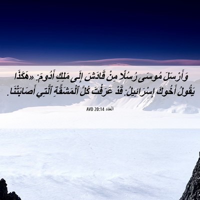 Picture 06 - اَلْعَدَد 20:14 AVD - وَأَرْسَلَ مُوسَى رُسُلًا - Bible Verse Picture