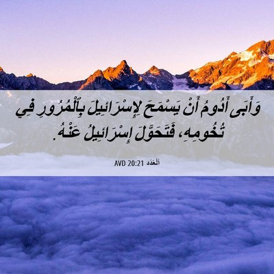 Picture 06 - اَلْعَدَد 20:21 AVD - وَأَبَى أَدُومُ أَنْ - Bible Verse Picture