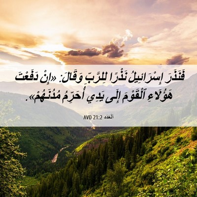 Picture 06 - اَلْعَدَد 21:2 AVD - فَنَذَرَ إِسْرَائِيلُ - Bible Verse Picture