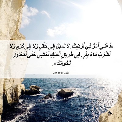 Picture 06 - اَلْعَدَد 21:22 AVD - «دَعْنِي أَمُرَّ فِي - Bible Verse Picture