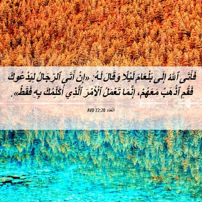Picture 06 - اَلْعَدَد 22:20 AVD - فَأَتَى ٱللهُ إِلَى - Bible Verse Picture