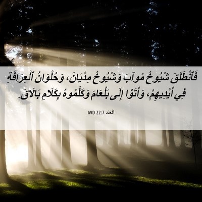 Picture 06 - اَلْعَدَد 22:7 AVD - فَٱنْطَلَقَ شُيُوخُ - Bible Verse Picture