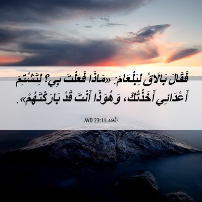 Picture 06 - اَلْعَدَد 23:11 AVD - فَقَالَ بَالَاقُ - Bible Verse Picture