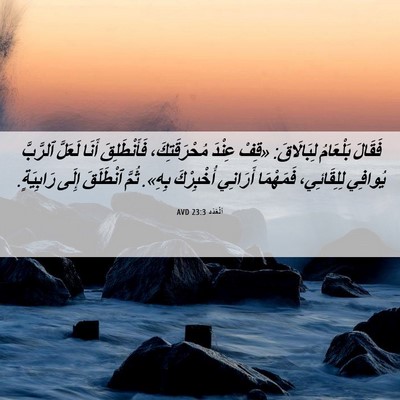 Picture 06 - اَلْعَدَد 23:3 AVD - فَقَالَ بَلْعَامُ - Bible Verse Picture