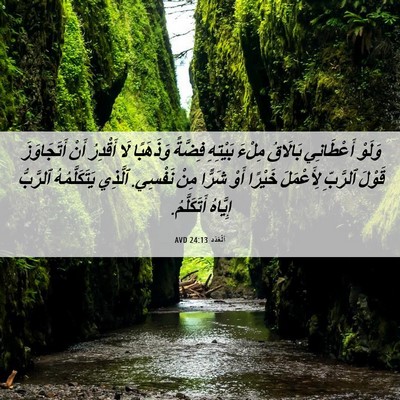 Picture 06 - اَلْعَدَد 24:13 AVD - وَلَوْ أَعْطَانِي - Bible Verse Picture