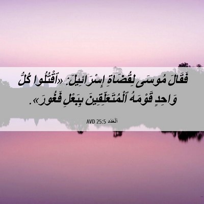 Picture 06 - اَلْعَدَد 25:5 AVD - فَقَالَ مُوسَى لِقُضَاةِ - Bible Verse Picture