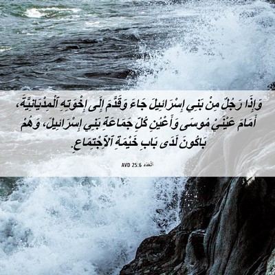 Picture 06 - اَلْعَدَد 25:6 AVD - وَإِذَا رَجُلٌ مِنْ بَنِي - Bible Verse Picture