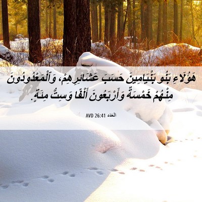 Picture 06 - اَلْعَدَد 26:41 AVD - هَؤُلَاءِ بَنُو - Bible Verse Picture