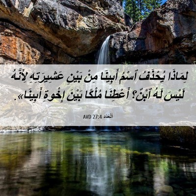 Picture 06 - اَلْعَدَد 27:4 AVD - لِمَاذَا يُحْذَفُ ٱسْمُ - Bible Verse Picture