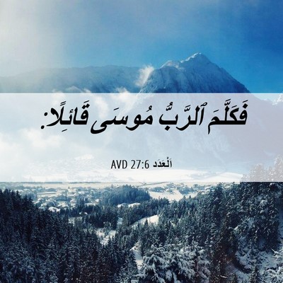 Picture 06 - اَلْعَدَد 27:6 AVD - فَكَلَّمَ ٱلرَّبُّ مُوسَى - Bible Verse Picture