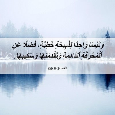 Picture 06 - اَلْعَدَد 29:34 AVD - وَتَيْسًا وَاحِدًا - Bible Verse Picture
