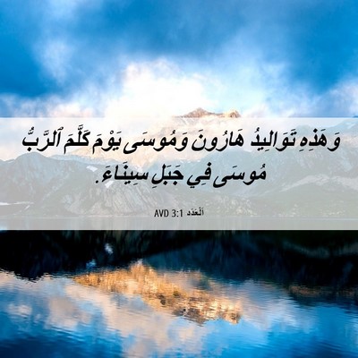 Picture 06 - اَلْعَدَد 3:1 AVD - وَهَذِهِ تَوَالِيدُ - Bible Verse Picture