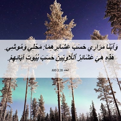 Picture 06 - اَلْعَدَد 3:20 AVD - وَٱبْنَا مَرَارِي حَسَبَ - Bible Verse Picture