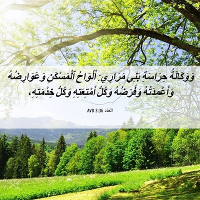 Picture 06 - اَلْعَدَد 3:36 AVD - وَوَكَالَةُ حِرَاسَةِ - Bible Verse Picture