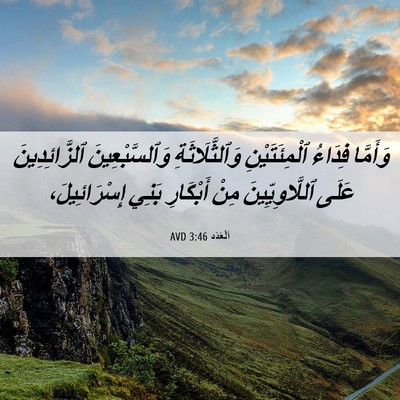 Picture 06 - اَلْعَدَد 3:46 AVD - وَأَمَّا فِدَاءُ - Bible Verse Picture