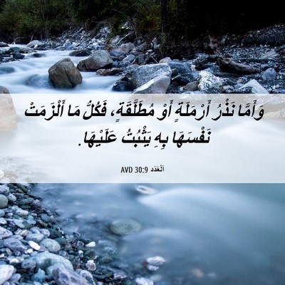 Picture 06 - اَلْعَدَد 30:9 AVD - وَأَمَّا نَذْرُ - Bible Verse Picture