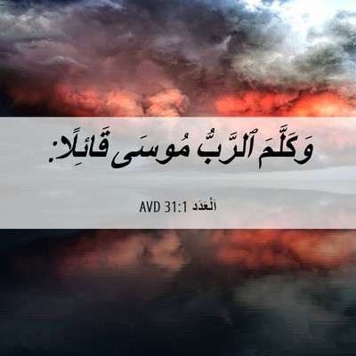 Picture 06 - اَلْعَدَد 31:1 AVD - وَكَلَّمَ ٱلرَّبُّ مُوسَى - Bible Verse Picture