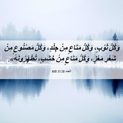 Picture 06 - اَلْعَدَد 31:20 AVD - وَكُلُّ ثَوْبٍ، وَكُلُّ - Bible Verse Picture
