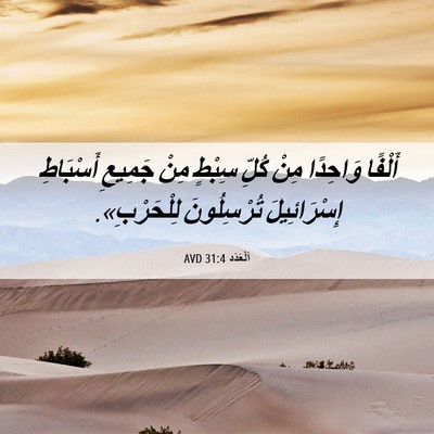 Picture 06 - اَلْعَدَد 31:4 AVD - أَلْفًا وَاحِدًا مِنْ - Bible Verse Picture