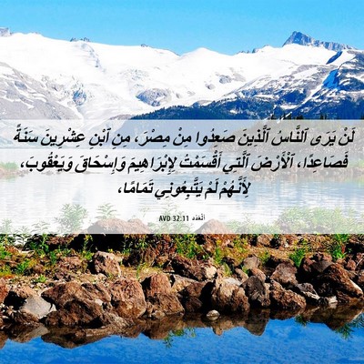 Picture 06 - اَلْعَدَد 32:11 AVD - لَنْ يَرَى ٱلنَّاسُ - Bible Verse Picture