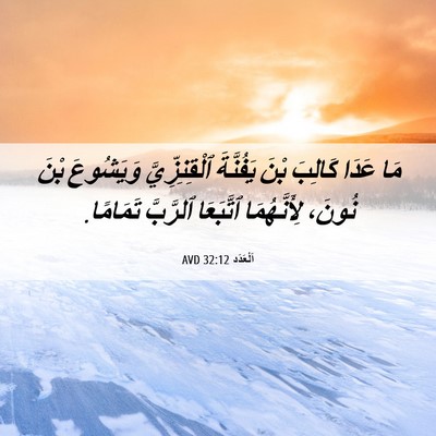 Picture 06 - اَلْعَدَد 32:12 AVD - مَا عَدَا كَالِبَ بْنَ - Bible Verse Picture