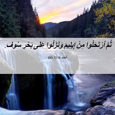 Picture 06 - اَلْعَدَد 33:10 AVD - ثُمَّ ٱرْتَحَلُوا مِنْ - Bible Verse Picture