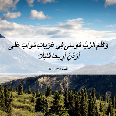 Picture 06 - اَلْعَدَد 33:50 AVD - وَكَلَّمَ ٱلرَّبُّ مُوسَى - Bible Verse Picture